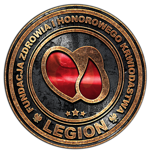 logo fundacja zdrowia i honorowego krwiodawstwa blood donor oddaj krew legion legionhdk o